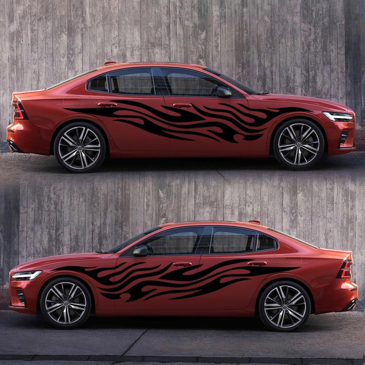 2 PCS/Set D-476 Fire Element Pattern Car Modified Decorative Sticker(Black) - Decorative Sticker by PMC TechLife | Online Shopping South Africa | PMC TechLife | Buy Now Pay Later Mobicred