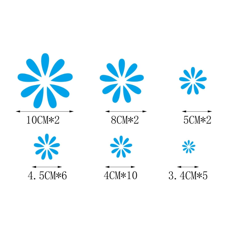 2 PCS/Set D-483 Flower Pattern Car Modified Decorative Sticker(Blue) - Decorative Sticker by PMC TechLife | Online Shopping South Africa | PMC TechLife | Buy Now Pay Later Mobicred
