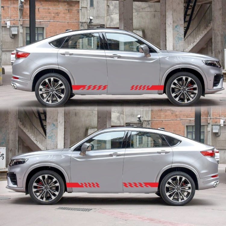 2 PCS/Set D-487 Stripe Pattern Car Modified Decorative Sticker(Red) - Decorative Sticker by PMC Jewellery | Online Shopping South Africa | PMC Jewellery | Buy Now Pay Later Mobicred