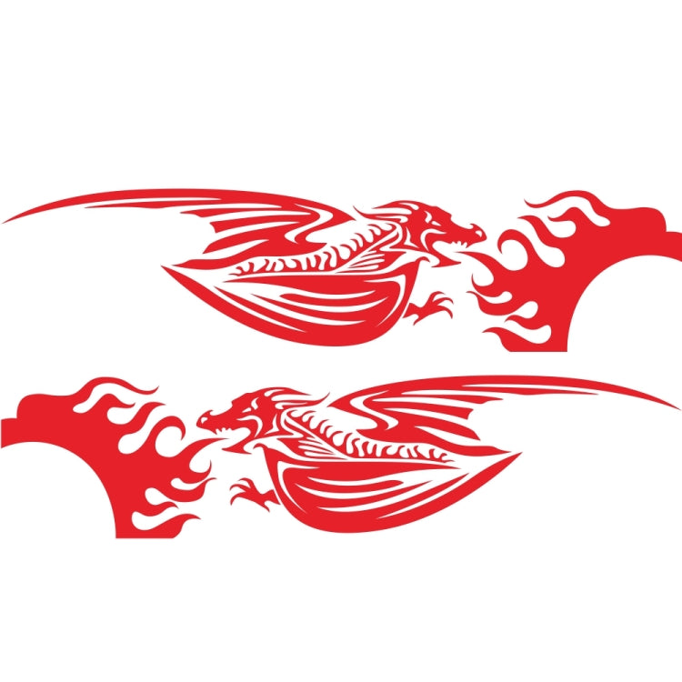 2 PCS/Set D-489 Fire-breathing Dragon Pattern Car Modified Decorative Sticker(Red) - Decorative Sticker by PMC Jewellery | Online Shopping South Africa | PMC Jewellery | Buy Now Pay Later Mobicred