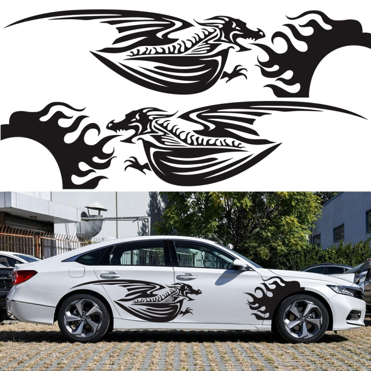 2 PCS/Set D-489 Fire-breathing Dragon Pattern Car Modified Decorative Sticker(Red) - Decorative Sticker by PMC TechLife | Online Shopping South Africa | PMC TechLife | Buy Now Pay Later Mobicred