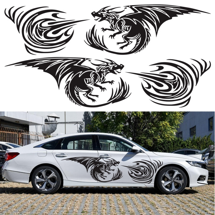 2 PCS/Set D-498 Pterosaur Spitfire Pattern Car Modified Decorative Sticker(Red) - Decorative Sticker by PMC Jewellery | Online Shopping South Africa | PMC Jewellery | Buy Now Pay Later Mobicred