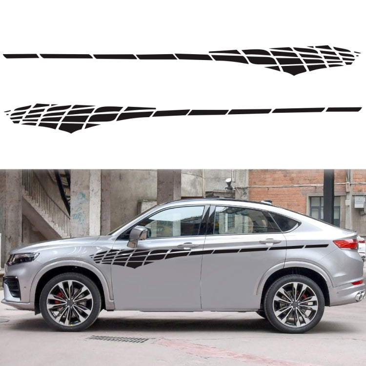 2 PCS/Set D-501 Plaid Pattern Car Modified Decorative Sticker(White) - Decorative Sticker by PMC TechLife | Online Shopping South Africa | PMC TechLife | Buy Now Pay Later Mobicred