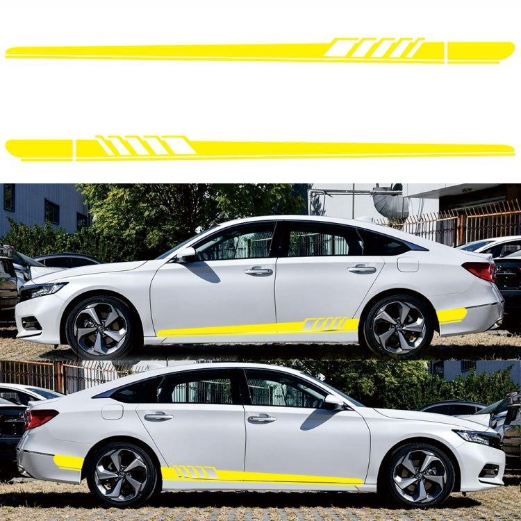 2 PCS/Set D-608 Stripe Pattern Car Modified Decorative Sticker(Yellow) - Decorative Sticker by PMC Jewellery | Online Shopping South Africa | PMC Jewellery | Buy Now Pay Later Mobicred