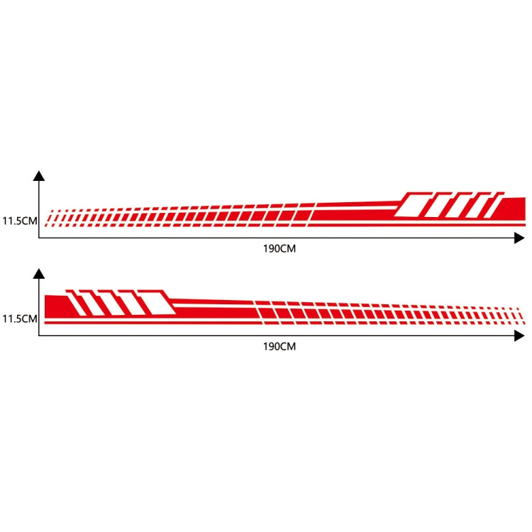 2 PCS/Set D-707 Striped Totem Pattern Car Modified Decorative Sticker(Red) - Decorative Sticker by PMC TechLife | Online Shopping South Africa | PMC TechLife | Buy Now Pay Later Mobicred