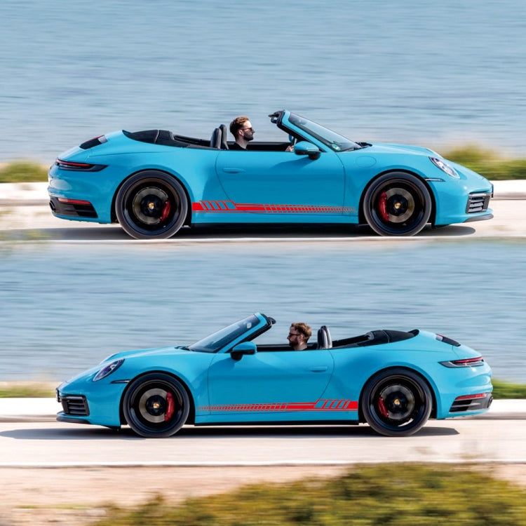 2 PCS/Set D-707 Striped Totem Pattern Car Modified Decorative Sticker(Red) - Decorative Sticker by PMC TechLife | Online Shopping South Africa | PMC TechLife | Buy Now Pay Later Mobicred