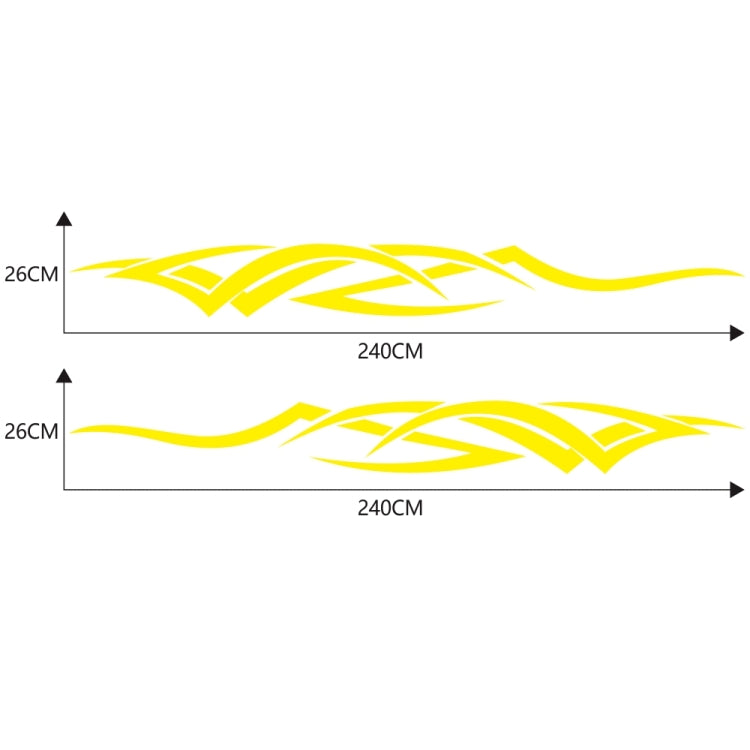 2 PCS/Set D-731 Totem Pattern Car Modified Decorative Sticker(Yellow) - Decorative Sticker by PMC TechLife | Online Shopping South Africa | PMC TechLife | Buy Now Pay Later Mobicred