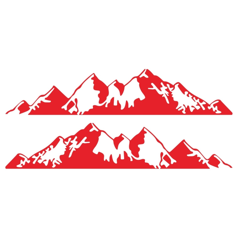 2 PCS/Set D-750 Mountain Pattern Car Modified Decorative Sticker(Red) - Decorative Sticker by PMC TechLife | Online Shopping South Africa | PMC TechLife | Buy Now Pay Later Mobicred