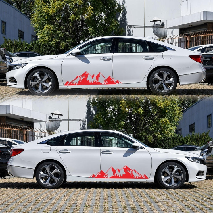 2 PCS/Set D-750 Mountain Pattern Car Modified Decorative Sticker(Red) - Decorative Sticker by PMC TechLife | Online Shopping South Africa | PMC TechLife | Buy Now Pay Later Mobicred
