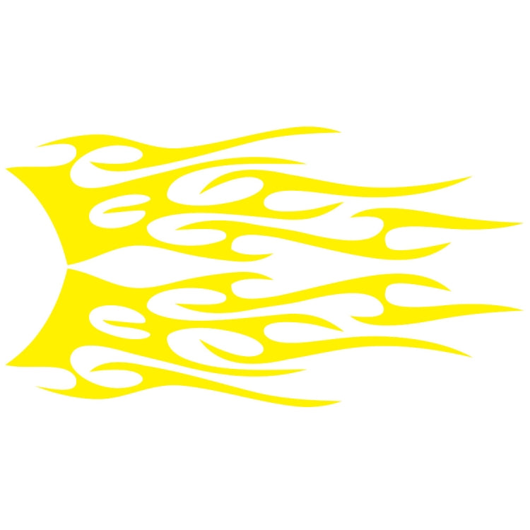 2 PCS/Set D-751 Flame Pattern Car Modified Decorative Sticker(Yellow) - Decorative Sticker by PMC TechLife | Online Shopping South Africa | PMC TechLife | Buy Now Pay Later Mobicred