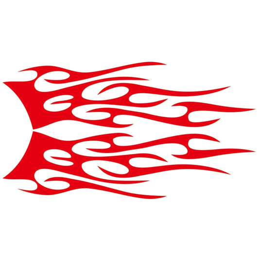 2 PCS/Set D-751 Flame Pattern Car Modified Decorative Sticker(Red) - Decorative Sticker by PMC Jewellery | Online Shopping South Africa | PMC Jewellery | Buy Now Pay Later Mobicred