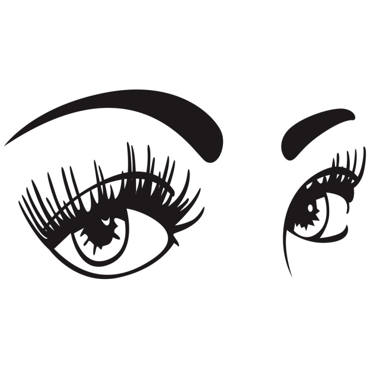 D-821 Beauty Eyes Pattern Car Modified Decorative Sticker(Black) - Decorative Sticker by PMC TechLife | Online Shopping South Africa | PMC TechLife | Buy Now Pay Later Mobicred