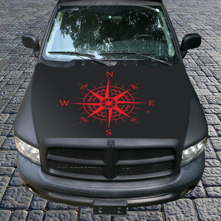 D-863 Compass Pattern Car Modified Decorative Sticker(Red) - Decorative Sticker by PMC TechLife | Online Shopping South Africa | PMC TechLife | Buy Now Pay Later Mobicred