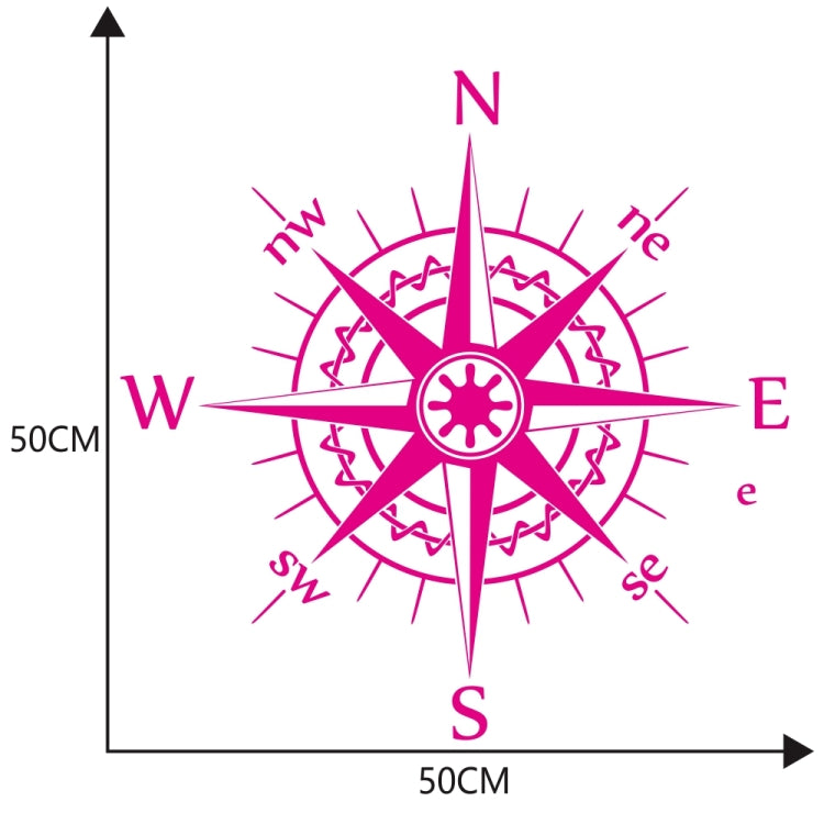 D-863 Compass Pattern Car Modified Decorative Sticker(Purple) - Decorative Sticker by PMC TechLife | Online Shopping South Africa | PMC TechLife | Buy Now Pay Later Mobicred