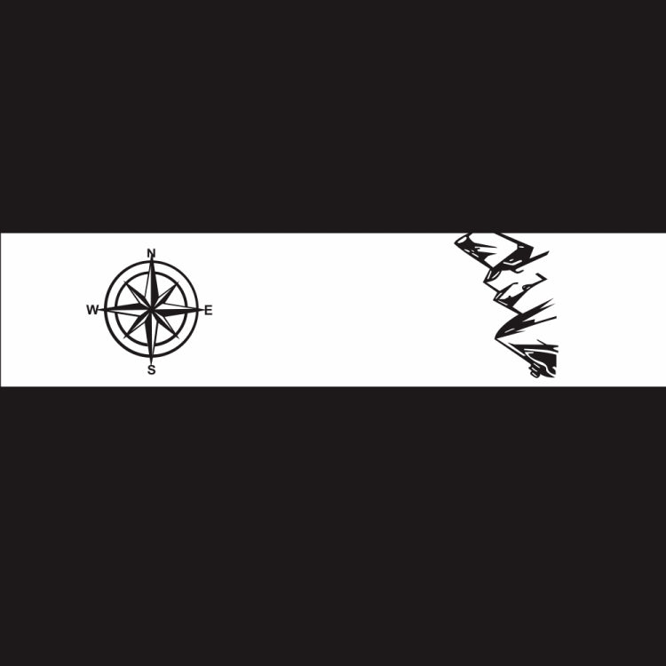 D-864 Compass Pattern Car Modified Decorative Sticker(White) - Decorative Sticker by PMC TechLife | Online Shopping South Africa | PMC TechLife | Buy Now Pay Later Mobicred