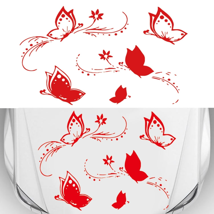 D-907 Butterflies Pattern Car Modified Decorative Sticker(Red) - Decorative Sticker by PMC TechLife | Online Shopping South Africa | PMC TechLife | Buy Now Pay Later Mobicred