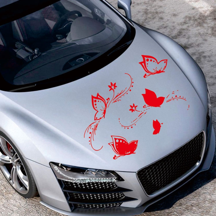 D-907 Butterflies Pattern Car Modified Decorative Sticker(Red) - Decorative Sticker by PMC TechLife | Online Shopping South Africa | PMC TechLife | Buy Now Pay Later Mobicred