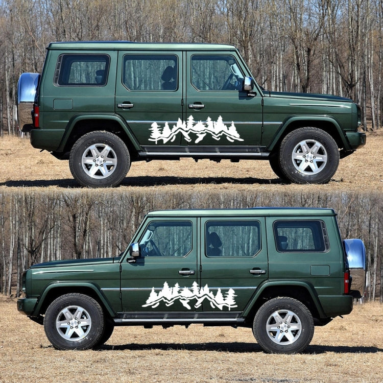 2 PCS/Set D-924 Mountain Woods Pattern Car Modified Decorative Sticker(White) - Decorative Sticker by PMC TechLife | Online Shopping South Africa | PMC TechLife | Buy Now Pay Later Mobicred
