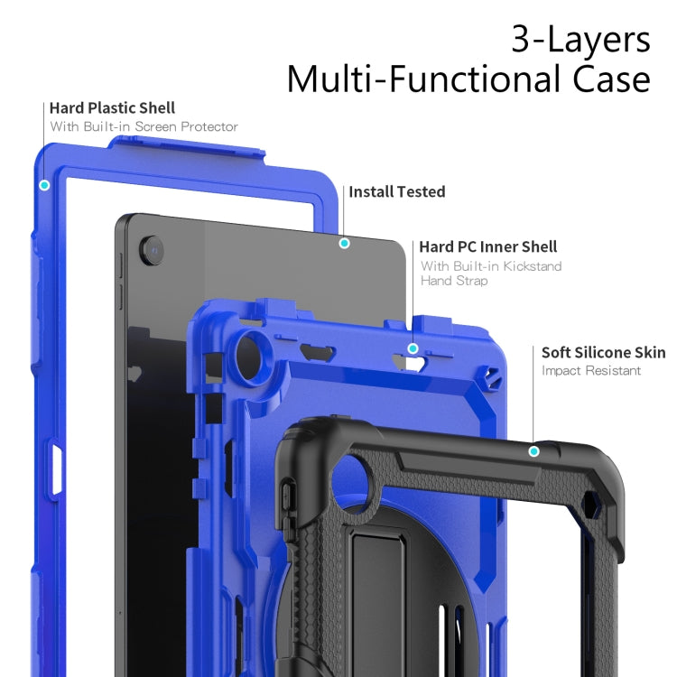 For Lenovo Tab M10 Plus 10.6 3rd Gen 2022 Silicone + PC Tablet Case(Blue + Black) - Lenovo by PMC TechLife | Online Shopping South Africa | PMC TechLife | Buy Now Pay Later Mobicred