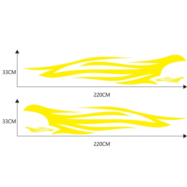 2 PCS/Set D-926 Fire Totem Pattern Car Modified Decorative Sticker(Yellow) - Decorative Sticker by PMC Jewellery | Online Shopping South Africa | PMC Jewellery | Buy Now Pay Later Mobicred