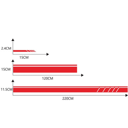 D-930 Lines Pattern Car Modified Decorative Sticker(Red) - Decorative Sticker by PMC Jewellery | Online Shopping South Africa | PMC Jewellery