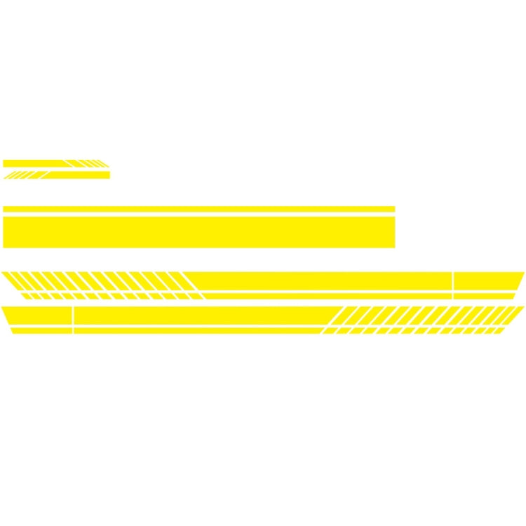 D-936 Stripe Pattern Car Modified Decorative Sticker(Yellow) - free shipping - PMC Jewellery - Order now!