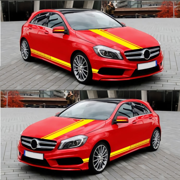 D-936 Stripe Pattern Car Modified Decorative Sticker(Yellow) - free shipping - PMC Jewellery - Order now!
