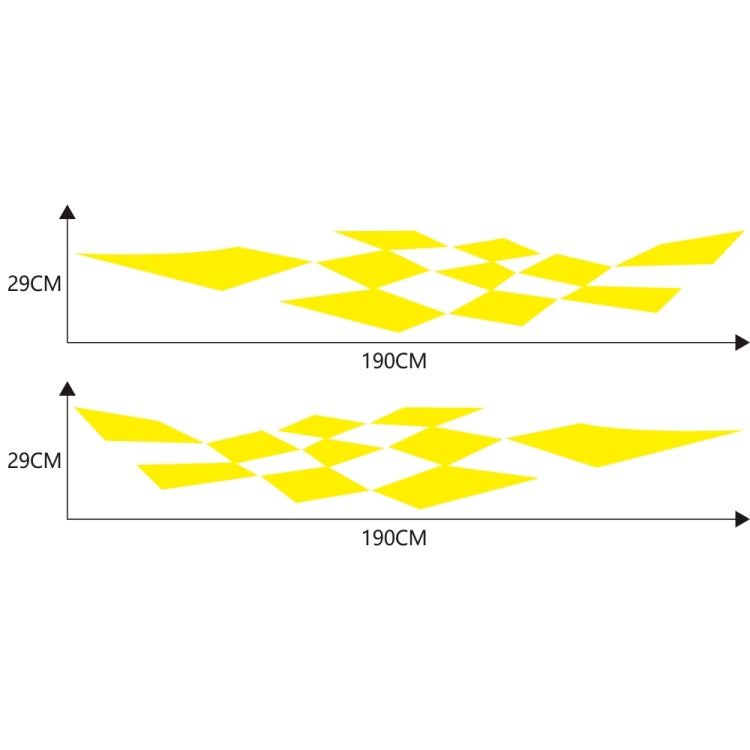 2 PCS/Set D-943 Checkered Flag Pattern Car Modified Decorative Sticker(Yellow) - Decorative Sticker by PMC TechLife | Online Shopping South Africa | PMC TechLife | Buy Now Pay Later Mobicred