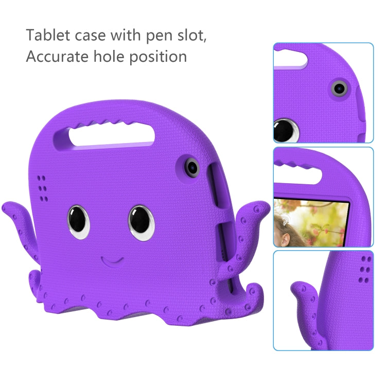 For Amazon Kindle Fire HD 7 2019 / 2017 / 2015 Octopus EVA Shockproof Tablet Case with Screen Film & Shoulder Strap(Purple) - Amazon by PMC TechLife | Online Shopping South Africa | PMC TechLife | Buy Now Pay Later Mobicred
