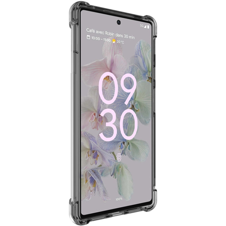 For Google Pixel 6a IMAK All-inclusive Shockproof Airbag TPU Phone Case with Screen Protector(Transparent Black) - Google Cases by imak | Online Shopping South Africa | PMC Jewellery