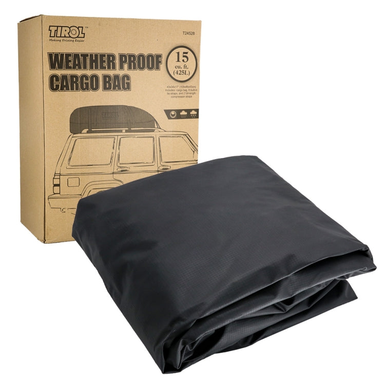 TIROL T24528 15 Cubic Foot Car Universal Rainproof Roof Luggage Outdoor Camper Roof Bag - Roof Racks by PMC Jewellery | Online Shopping South Africa | PMC Jewellery | Buy Now Pay Later Mobicred