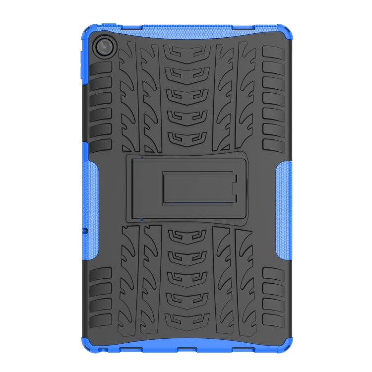 For Lenovo Tab M10 Plus 10.6 3rd Gen 2022 Tire Texture TPU+PC Shockproof Case with Holder(Blue) - Lenovo by PMC TechLife | Online Shopping South Africa | PMC TechLife | Buy Now Pay Later Mobicred