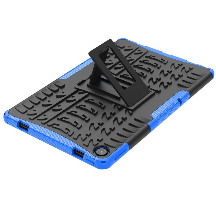 For Lenovo Tab M10 Plus 10.6 3rd Gen 2022 Tire Texture TPU+PC Shockproof Case with Holder(Blue) - Lenovo by PMC TechLife | Online Shopping South Africa | PMC TechLife | Buy Now Pay Later Mobicred