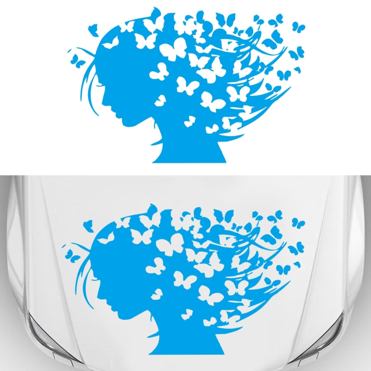 D-956 Butterfly Girl Pattern Car Modified Decorative Sticker(Blue) - Decorative Sticker by PMC TechLife | Online Shopping South Africa | PMC TechLife | Buy Now Pay Later Mobicred