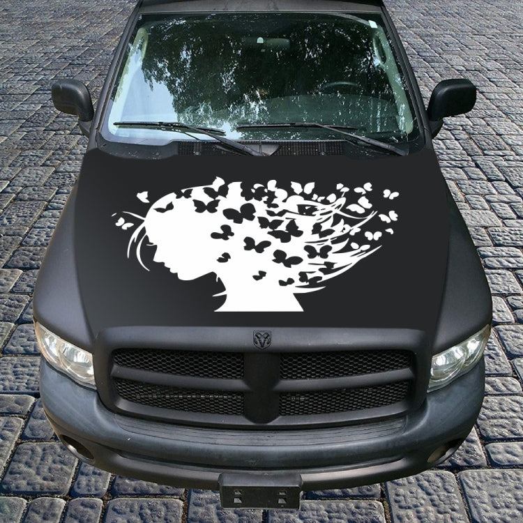 D-956 Butterfly Girl Pattern Car Modified Decorative Sticker(White) - Decorative Sticker by PMC TechLife | Online Shopping South Africa | PMC TechLife | Buy Now Pay Later Mobicred