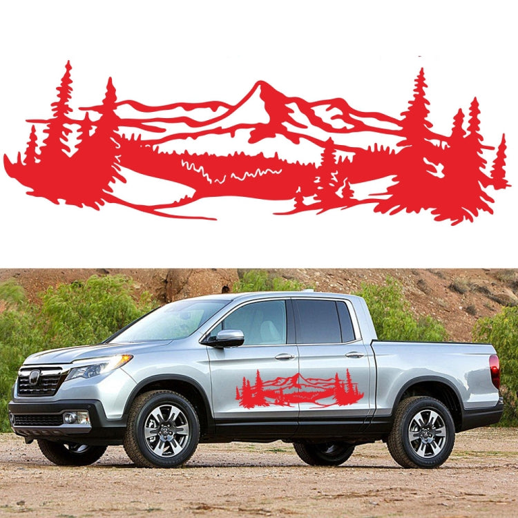 2 PCS/Set D-957 Mountains Pattern Car Modified Decorative Sticker(Red) - Decorative Sticker by PMC TechLife | Online Shopping South Africa | PMC TechLife | Buy Now Pay Later Mobicred