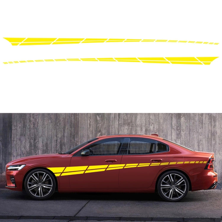 2 PCS/Set D-961 Checkered Flag Pattern Car Modified Decorative Sticker(Yellow) - Decorative Sticker by PMC TechLife | Online Shopping South Africa | PMC TechLife | Buy Now Pay Later Mobicred