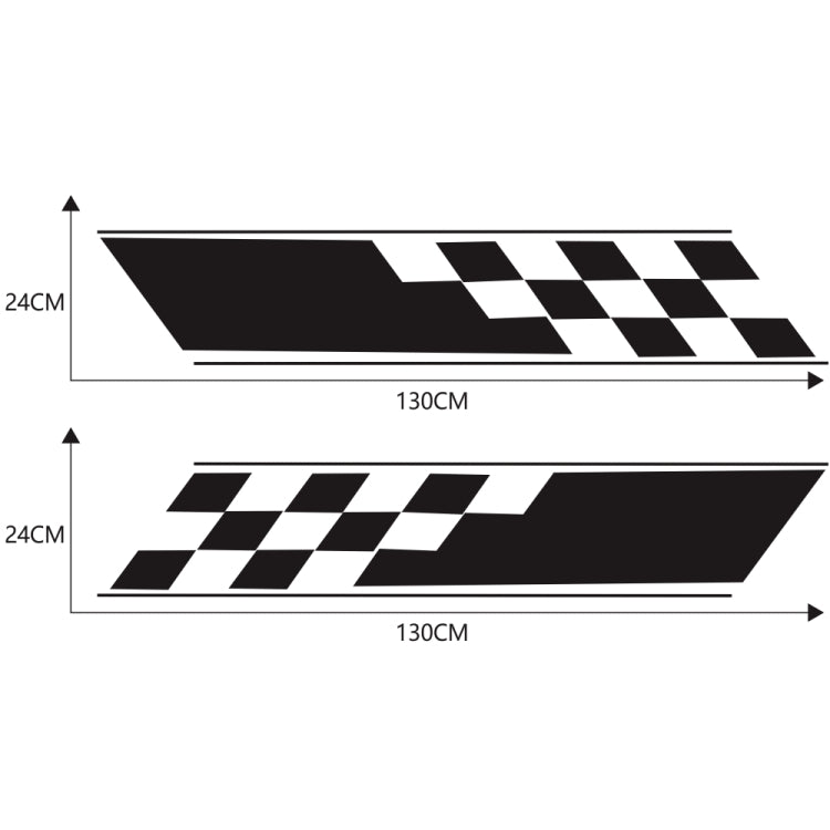 2 PCS/Set D-962 Checkered Flag Pattern Car Modified Decorative Sticker(Black) - Decorative Sticker by PMC Jewellery | Online Shopping South Africa | PMC Jewellery | Buy Now Pay Later Mobicred
