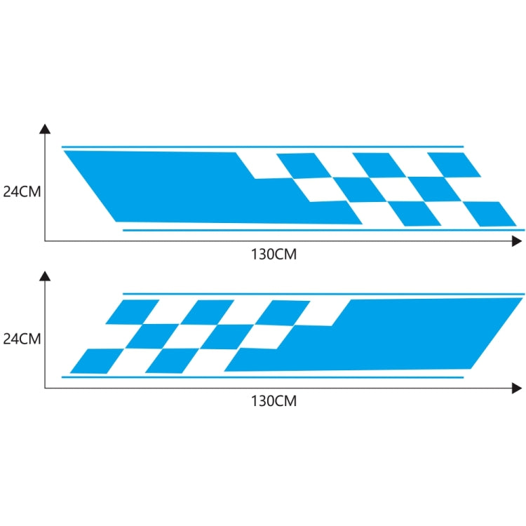 2 PCS/Set D-962 Checkered Flag Pattern Car Modified Decorative Sticker(Blue) - Decorative Sticker by PMC Jewellery | Online Shopping South Africa | PMC Jewellery | Buy Now Pay Later Mobicred