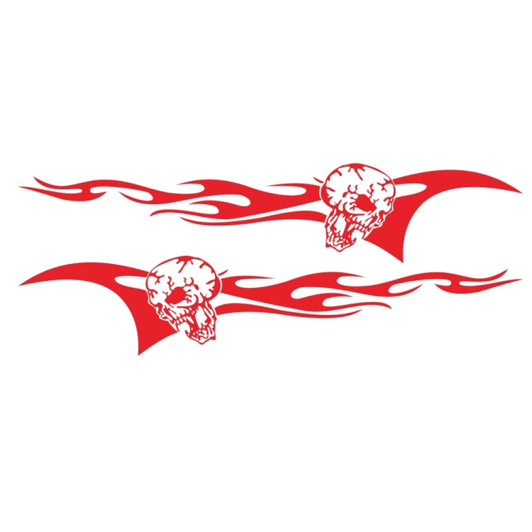 2 PCS/Set D-964 Skull Flame Pattern Car Modified Decorative Sticker(Red) - Decorative Sticker by PMC TechLife | Online Shopping South Africa | PMC TechLife | Buy Now Pay Later Mobicred