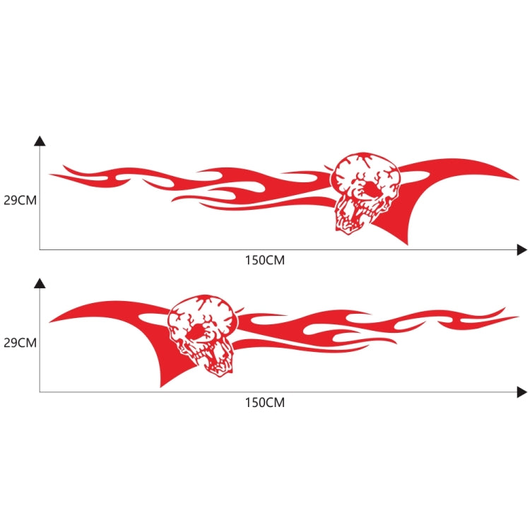 2 PCS/Set D-964 Skull Flame Pattern Car Modified Decorative Sticker(Red) - Decorative Sticker by PMC Jewellery | Online Shopping South Africa | PMC Jewellery | Buy Now Pay Later Mobicred