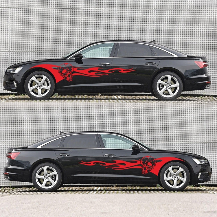 2 PCS/Set D-964 Skull Flame Pattern Car Modified Decorative Sticker(Red) - Decorative Sticker by PMC TechLife | Online Shopping South Africa | PMC TechLife | Buy Now Pay Later Mobicred