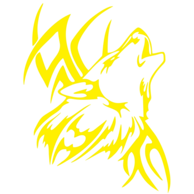 D-967 Wolf Tribe Pattern Car Modified Decorative Sticker(Yellow) - Decorative Sticker by PMC TechLife | Online Shopping South Africa | PMC TechLife | Buy Now Pay Later Mobicred