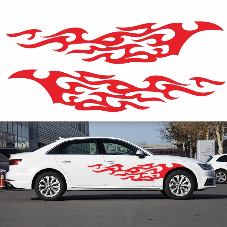 2 PCS/Set D-969 Flame Pattern Car Modified Decorative Sticker(Red) - Decorative Sticker by PMC TechLife | Online Shopping South Africa | PMC TechLife | Buy Now Pay Later Mobicred