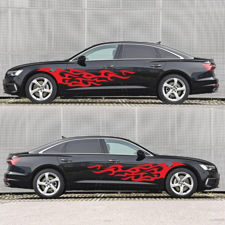 2 PCS/Set D-969 Flame Pattern Car Modified Decorative Sticker(Red) - Decorative Sticker by PMC TechLife | Online Shopping South Africa | PMC TechLife | Buy Now Pay Later Mobicred