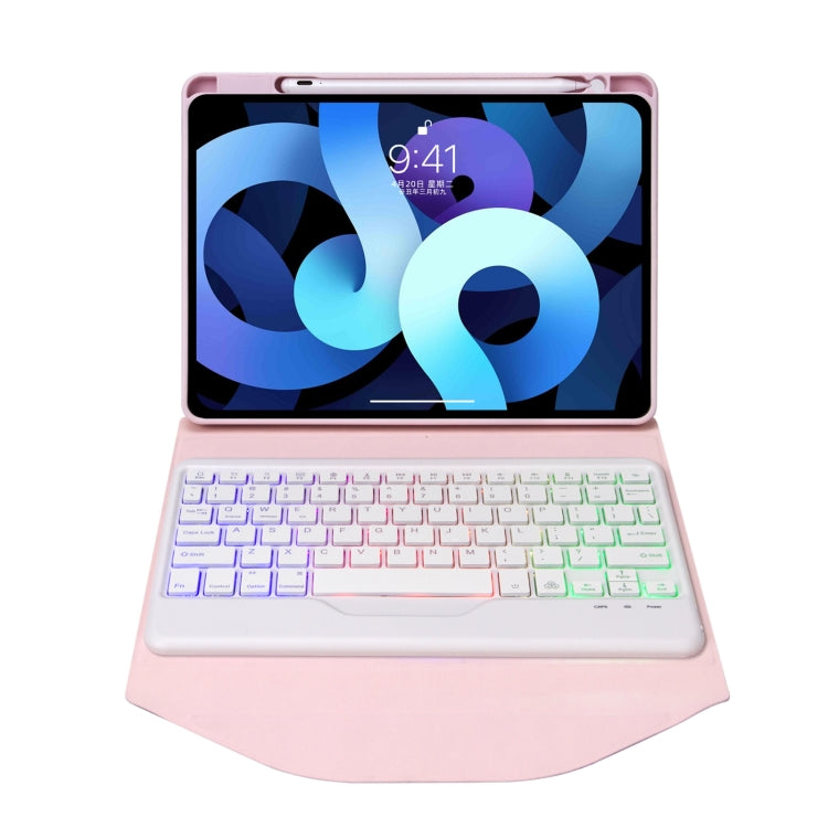 Z102BS Pen Slot Backlight Bluetooth Keyboard Leather Tablet Case For iPad 10.2 2021/2020/2019(Pink) - Universal by PMC TechLife | Online Shopping South Africa | PMC TechLife