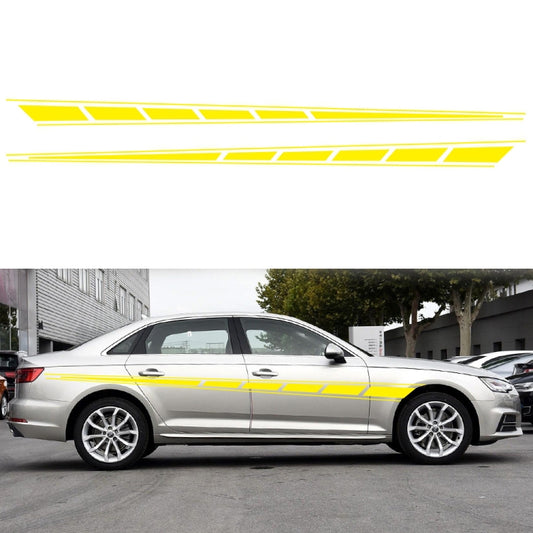 2 PCS/Set D-970 Checkered Flag Pattern Car Modified Decorative Sticker(Yellow) - Decorative Sticker by PMC Jewellery | Online Shopping South Africa | PMC Jewellery | Buy Now Pay Later Mobicred