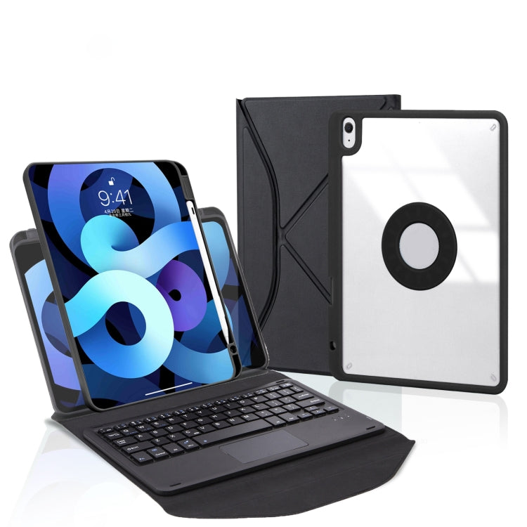 Z098B-A Pen Slot Touchpad Bluetooth Keyboard Leather Tablet Case For iPad Air 11 2025 / 2024 / Air 5 / Air 4(Black) - For iPad Air by PMC TechLife | Online Shopping South Africa | PMC TechLife | Buy Now Pay Later Mobicred