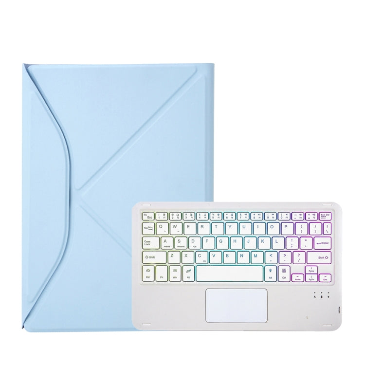 Z102B-AS Pen Slot Touchpad Backlight Bluetooth Keyboard Leather Tablet Case For iPad 10.2 2021/2020/2019(Sky Blue) - Universal by PMC TechLife | Online Shopping South Africa | PMC TechLife
