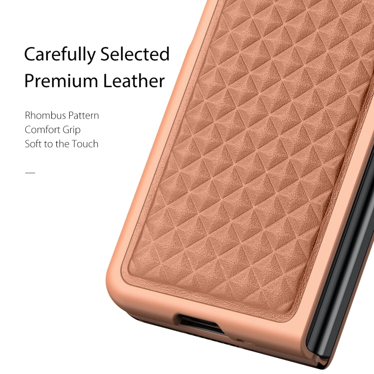 For Samsung Galaxy Z Fold3 5G DUX DUCIS Venice Series Shockproof Genuine Leather Phone Case(Brown) - Galaxy Phone Cases by DUX DUCIS | Online Shopping South Africa | PMC Jewellery | Buy Now Pay Later Mobicred